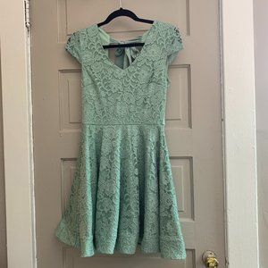 Green lace Mini Dress